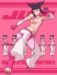  abs breasts capcom feet g-room_honten han_juri juri_han muscle muscular_female street_fighter topless 