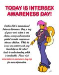  2007 awareness big_breasts breasts cherri_(artist) cherri_(character) clothed collar female hair identity_politics intersex intersex_awareness_day pink_hair solo toony wristband 