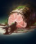  bone capcom food gravy ham lowres meat monster_hunter realistic steam 