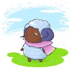  animal_crossing baabara doubutsu_no_mori lowres nintendo scarf sheep 