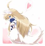  &hearts; blue_eyes blush brown_hair butt canine dog female hair panties presenting princess royalty tail underwear white wkar 