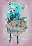  akira_hou bad_id bad_pixiv_id dress flower garbodor gen_5_pokemon hood personification pokemon red_eyes solo white_hair 