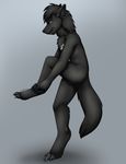  ajna balls balu_blackcat bear black black_fur black_hair canine fox fur hair hybrid male mammal solo wolf 