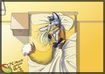  2009 bed butterfly canine couple female foshu fox grope half_covered intimate love male mango nude overhead straight 