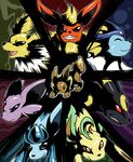  eevee eeveelution eeveelutions espeon flareon glaceon jolteon leafeon nintendo pok&#233;mon pok&eacute;mon raizy tail umbreon vaporeon video_games 