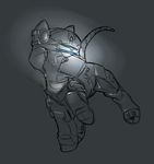  advanced_suit ambiguous_gender armor crossover dead_space equine feral glowing gradient_background grey_background helmet horse isaac_clarke light mammal mask my_little_pony plain_background ponification pony sci-fi simple_background sketch solo standing video_games visor 