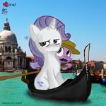  &hearts; &lt;3 blush boat dragon equine female feral friendship_is_magic gondola horn horse italy male mammal my_little_pony noponyzone pouting rarity_(mlp) scalie smirk spike_(mlp) unicorn unknown_artist water 