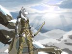  alshin bow_(weapon) canine female lillian snow solo weapon wolf 
