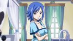  blue_hair cap crossed_arms curtains fairy_tail juvia_loxar window 