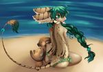  adiago auril bat beach berin braid butt_fluff canine cute doll dragon female green_hair hybrid kemono panties rift_drake seaside sitting spots strawberries stripes underwear wolf 