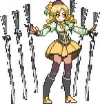  bad_id bad_pixiv_id blonde_hair cycbeam drill_hair full_body gun lowres magical_girl mahou_shoujo_madoka_magica pixel_art solo thighhighs tomoe_mami transparent_background twin_drills twintails weapon yellow_eyes 