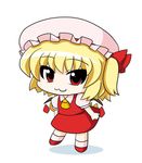  :3 blonde_hair chibi flandre_scarlet hat red_eyes side_ponytail solo touhou yamato_damashi 