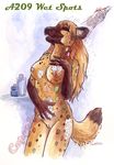  female hyena messy nude paint sara_palmer shower solo splashes spots washing watermark 