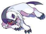  absol blush on_side pok&eacute;mon red_eyes solo suppainu tongue white 