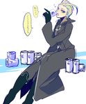  blonde_hair boots can cans coat kingdom_hearts larxene organization_xiii translation_request 