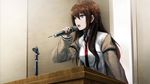  brown_hair huke makise_kurisu microphone steins;gate 