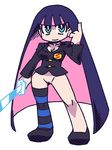  no_panties panty_&amp;_stocking_with_garterbelt pussy smile stocking_(character) stocking_(psg) stripes_i_&amp;_ii uncensored 