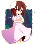  animal_ears bad_id bad_pixiv_id bamboo bamboo_forest brown_eyes brown_hair bunny_ears forest highres hinata_ichi inaba_tewi nature short_hair solo touhou 