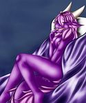  breasts dragon dragon-girl female hair juice masturbation purple purple_body pussy scales solo tail 