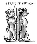  back bad_posture couple erect_(posture) female good_posture male measurement measuring nude otter penis possum ruler sketch standing straight weasel zterry 