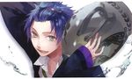  amaha_tsubasa aquarius artist_request blue_hair hairband jar male_focus solo starry_sky_(game) zodiac 