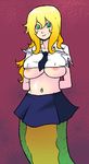  lez midriff momorodent naga piercing scalie school_uniform schoolgirl_uniform skimpy solo under_boob uniform 