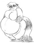  breasts chubby female morbidly_obese raccoon solo unknown_artist 