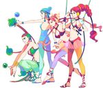  amazons_quartet ball bikini bindi bishoujo_senshi_sailor_moon blue_eyes blue_hair blue_legwear blue_leotard bow cerecere_(sailor_moon) chara_rira choker earrings flower full_body green_eyes green_hair hair_bun hair_ribbon hair_rings jewelry junjun_(sailor_moon) leggings leotard long_hair midriff multi-tied_hair multiple_girls orange_legwear pallapalla_(sailor_moon) pants pauldrons pink_eyes pink_hair pink_legwear ponytail red_eyes red_flower red_hair red_legwear red_rose ribbon rose sandals see-through short_hair simple_background skirt smile spikes squatting swimsuit vesves_(sailor_moon) whip white_background wrist_cuffs yellow_bow yellow_legwear 