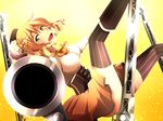  aiming aiming_at_viewer bad_id bad_pixiv_id beret blonde_hair boots breasts drill_hair gun hat large_breasts magical_girl magical_musket mahou_shoujo_madoka_magica pleated_skirt puffy_sleeves rifle shirt skirt solo taut_clothes taut_shirt thighhighs tomoe_mami usui_(h446) weapon yellow_eyes 