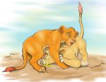  cub disney feline female feral lion lioness male nala peeing simba the_lion_king watersports z-lion 
