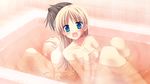  akizuki_tsukasa aqua bath blonde_hair blue_eyes game_cg minami_rin nude 