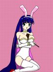  animal_ears bad_anatomy blush breasts bunny_girl bunnysuit chocolate cleavage highres panty_&amp;_stocking_with_garterbelt stocking_(character) stocking_(psg) 