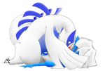  covering_self licking lugia oral pok&eacute;mon size_difference tail tensor tongue white 