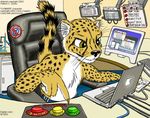  2003 buttons ch&#039;marr chair cheetah computer control_room feline internets laptop mac male moderator railride solo 