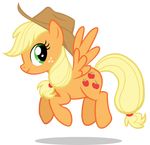  applejack_(mlp) cgi equine female feral freckles friendship_is_magic hat horse mammal my_little_pony pegasus plain_background solo transparent_background unknown_artist wings 