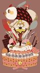  bad_id bad_pixiv_id blonde_hair boots cake charlotte_(madoka_magica) cookie drill_hair food fork gun hat highres italian knee_boots long_hair magical_girl magical_musket mahou_shoujo_madoka_magica pocky pyotr_(madoka_magica) rifle skirt smile tachibana_amane_(amane01a) thighhighs tomoe_mami twin_drills twintails weapon whipped_cream zettai_ryouiki 