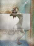  bathroom eyes_closed female locopelli nude shower solo water wet 