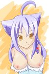  animal_ears breasts dog_days highres large_breasts nipples smile 
