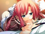  akatsuki_no_goei blush censored fellatio game_cg nikaidoh_aya penis red_hair tomose_shunsaku 