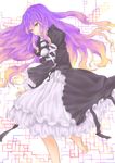  barefoot blonde_hair feet gradient_hair hijiri_byakuren long_hair lying mayoln multicolored_hair nail_polish on_side purple_hair solo toe_scrunch touhou yellow_eyes 