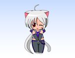  animal_ears catgirl chibi suzunonaruki tagme tail vocaloid yowane_haku 