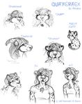  ahkahna cheetah chest_tuft cute disgust dragon drunk expressions feline female huh o_0 quaycrack scalie scowl sketch 