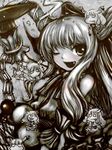  bad_id bad_pixiv_id chibi cong1991 fang gourd horns ibuki_suika minigirl monochrome multiple_persona one_eye_closed touhou 