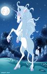  amalthea equine female feral hooves horns ignigeno moon night solo stars the_last_unicorn unicorn 
