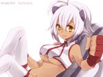  animal_ears arc_system_works blazblue blazblue:_continuum_shift breasts cleavage dark_skin makoto_nanaya nanaya_makoto smile tail underboob 