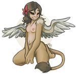  female nude solo sphinx touchmybadger wings 