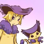  blonde_hair blush_stickers cat delcatty gen_3_pokemon hat hitec personification pokemon pokemon_(creature) purple_eyes smile tail translation_request 