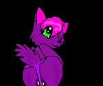  canino cub dog female fur green green_eyes htftati mammal nude piercing pink puppy purple_fur pussy solo unknown_artist wolf young 