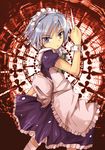  blue_eyes izayoi_sakuya knife maturiuta_sorato silver_hair solo touhou 