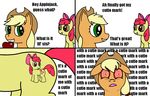  apple_bloom_(mlp) applebloom_(mlp) applejack_(mlp) bow comic cub cutie_mark english_text equine female feral friendship_is_magic fruit hat horse hypnosis inception infinite_recursion mammal mind_control my_little_pony plain_background pony source_request text unknown_artist white_background young 